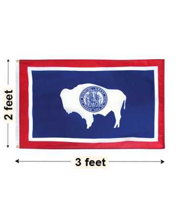 2'x3' Wyoming Nylon Outdoor Flag